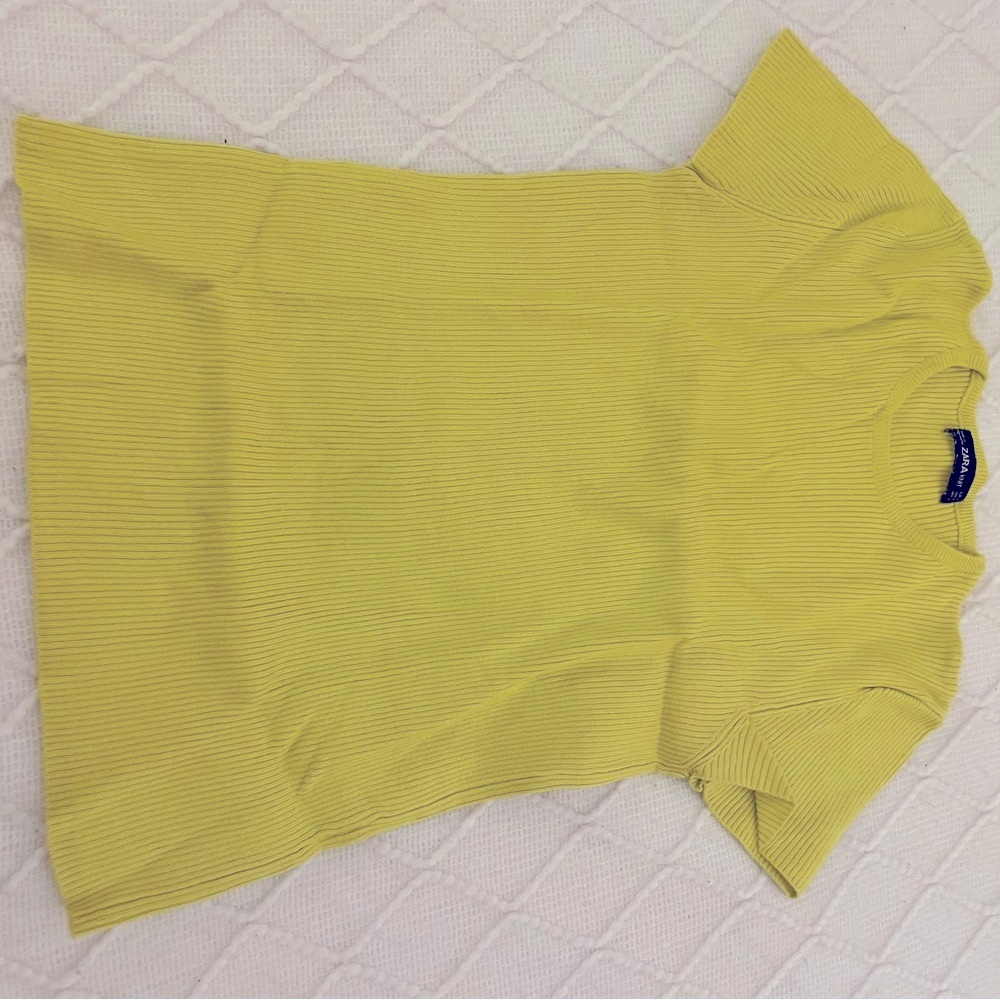 Zara Knit Top - Vibrant Yellow